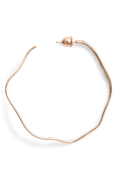 Shop Kismet By Milka Wave Hoop Earring In Rose Gold