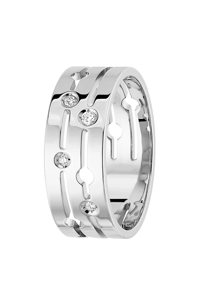 Shop Dinh Van Pulse Diamond 18k Gold Ring In White Gold
