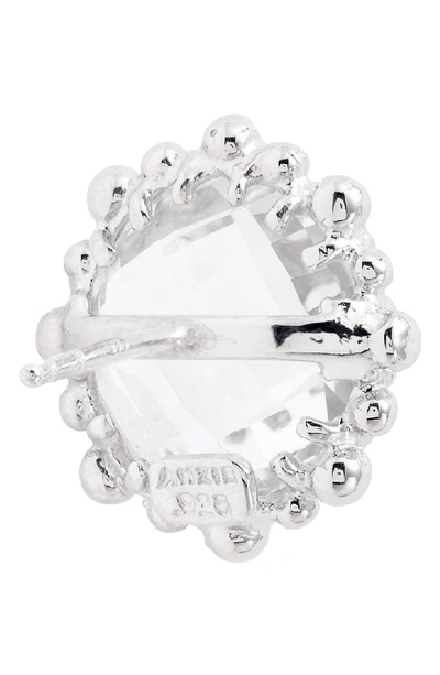 Shop Anzie Dew Drop Snowflake Topaz Earrings In Silver