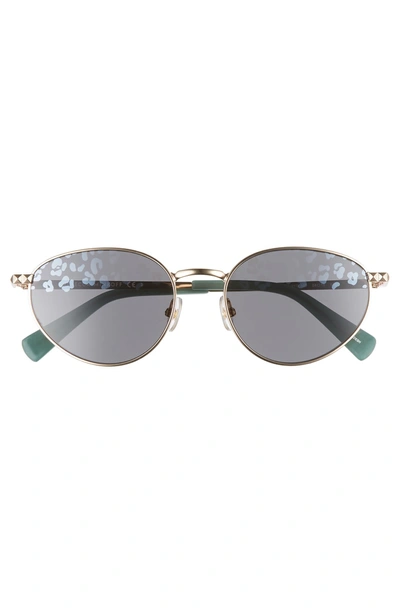 Shop Rebecca Minkoff Stevie1 54mm Oval Sunglasses In Light Gold