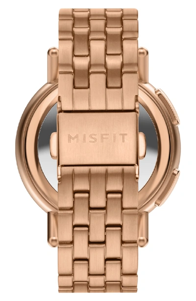 Shop Misfit Path Bracelet Strap Hybrid Smartwatch, 36mm In Rose Gold/ Nude/ Rose Gold