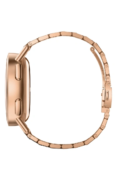 Shop Misfit Path Bracelet Strap Hybrid Smartwatch, 36mm In Rose Gold/ Nude/ Rose Gold