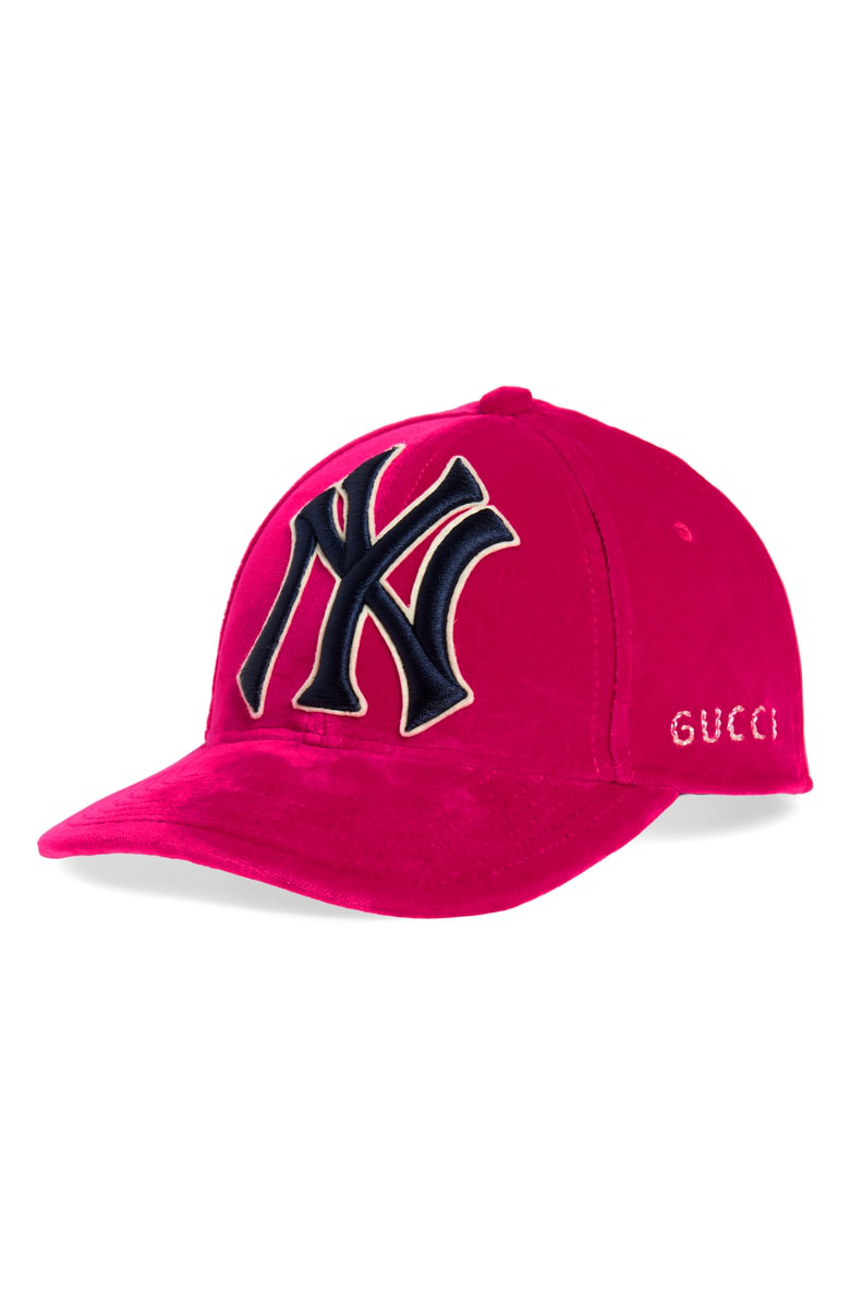 gucci velvet baseball hat