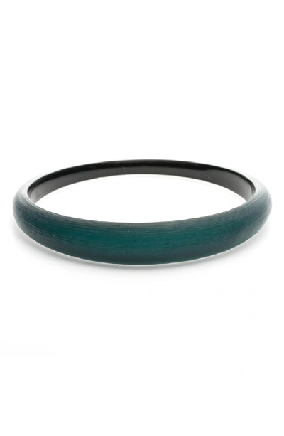 Shop Alexis Bittar 'lucite' Skinny Tapered Bangle In Dark Cyan