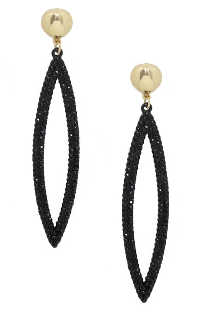 Shop Ettika Crystal Drop Earrings In Black