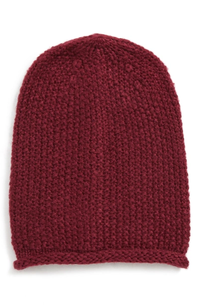 Shop Rebecca Minkoff Simple Solid Slouchy Beanie In Purple Potion