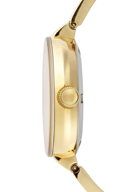 Shop Movado 'bold' Crystal Accent Bangle Watch, 34mm In Gold