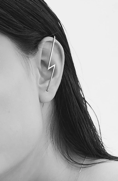 Shop Katkim The Flash Ear Wire In 18k White Gold