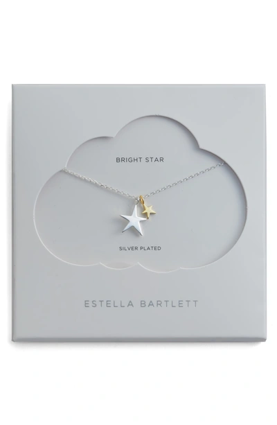 Shop Estella Bartlett Lotus Leaf Pendant Necklace In Silver