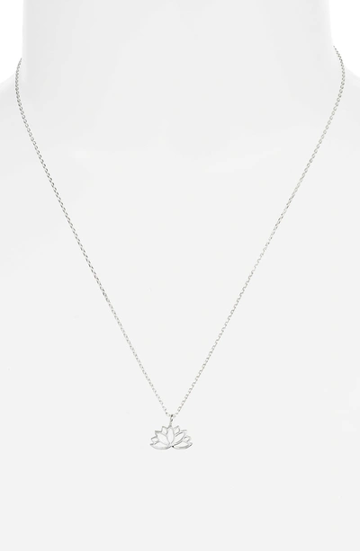 Shop Estella Bartlett Lotus Leaf Pendant Necklace In Silver