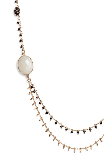 Gas Bijoux Serti Pondichery Stone Necklace In Gold Multi | ModeSens