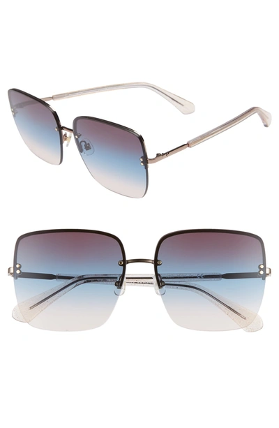Shop Kate Spade Janays 61mm Rimless Square Sunglasses - Beige/ Gold