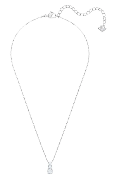 Shop Swarovski Attract Trilogy Pendant Necklace In Clear/ Silver