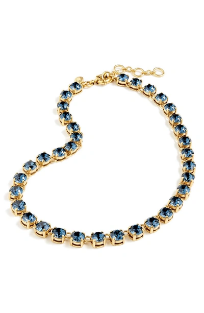 Shop Jcrew Swarovski Crystal Dot Necklace In Union Blue