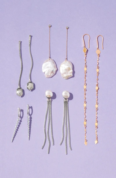 Shop Lana Jewelry Mismatch Mini Kite Duster Earrings In White Gold