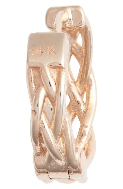 Shop Kismet By Milka Braided Hoop Earring In Rose Gold