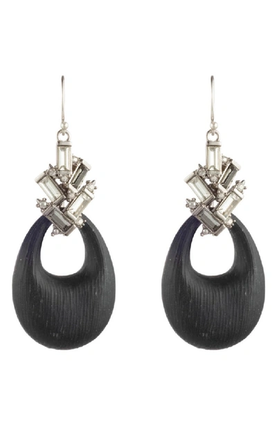 Shop Alexis Bittar Winter Paisley Crystal Baguette Cluster Drop Earrings In Black