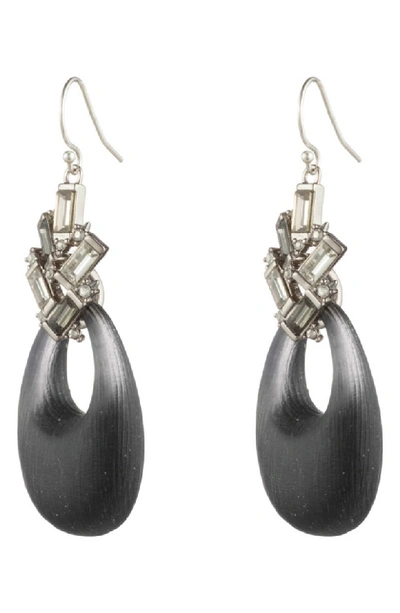 Shop Alexis Bittar Winter Paisley Crystal Baguette Cluster Drop Earrings In Black