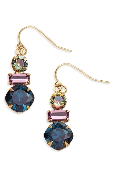 Shop Sorrelli Dianella Crystal Drop Earrings In Blue Multi