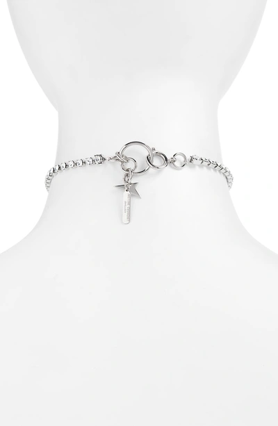 Shop Justine Clenquet Cooper Crystal Choker In Silver