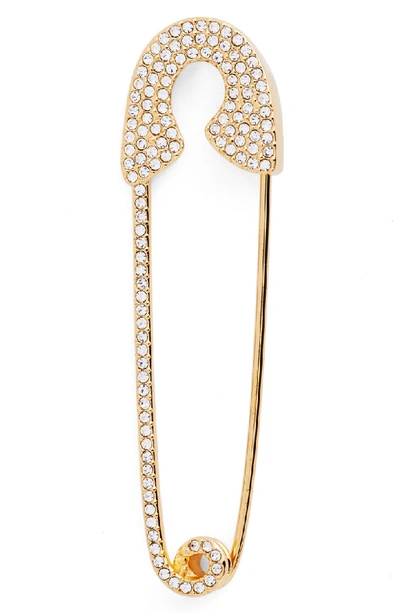 Shop Nadri Pave Safety Pin In Gold