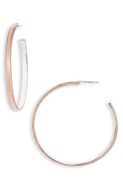 Shop Anna Beck Smooth Large Hoop Earrings In Rose Gold