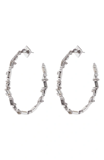 Shop Alexis Bittar Crystal Baguette Hoop Earrings