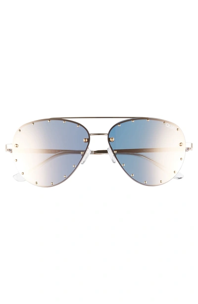 Quay X Jaclyn Hill Roxanne 62mm Stud Aviator Sunglasses - Gold / Rose |  ModeSens