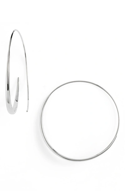Shop Tom Wood Extra Large Ear Loop Earrings In 925 Sterling Silver