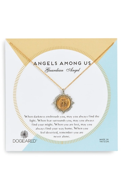 Shop Dogeared Angels Among Us Guardian Angel Pendant Necklace In Gold