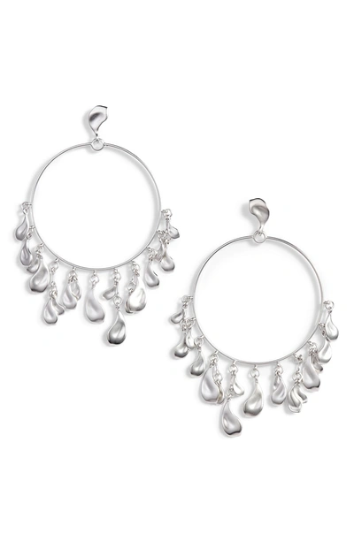 Shop Kendra Scott Natasha Hoop Drop Earrings In Silver