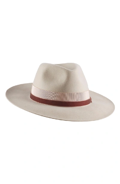 Shop Helen Kaminski Wool Fedora In Barley/ Lotus