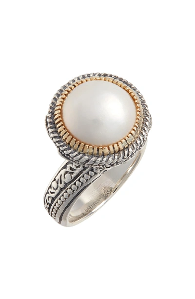Shop Konstantino Thalia Pearl Ring In Silver/ Pearl