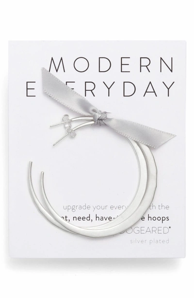Shop Dogeared Modern Everyday Have To Have Hoop Earrings In Silver