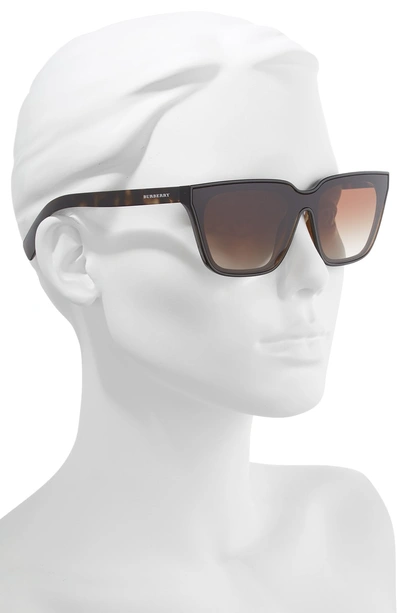 Shop Burberry 40mm Square Sunglasses - Black/ Dark Havana Gradient
