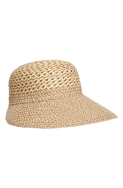 Shop Eric Javits Trophy Gal Straw Sun Hat - Brown In Peanut