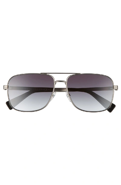 Shop Marc Jacobs 59mm Gradient Navigator Sunglasses - Semi Matte Dark Ruthenium