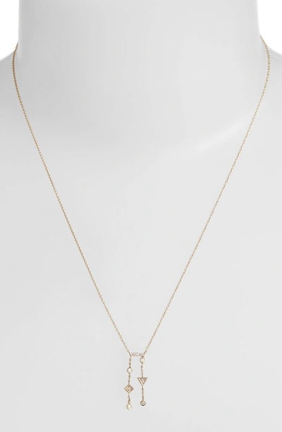 Shop Dana Rebecca Designs Lis Amichelle Multi Shape Dangle Necklace In Yellow Gold/ Dia