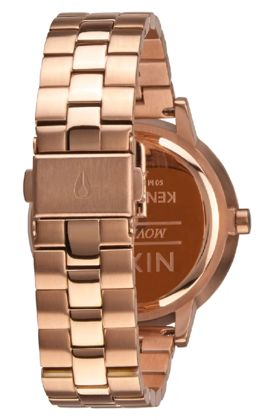 Shop Nixon 'the Kensington' Bracelet Watch, 37mm In Rose Gold/ White