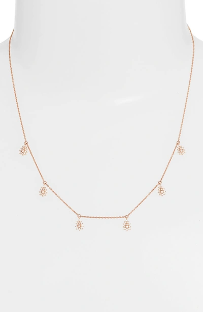 Shop Dana Rebecca Designs Jennifer Yamina Dangle Necklace In Rose Gold