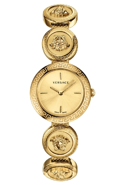 Shop Versace Medusa Stud Icon Bracelet Watch, 28mm In Gold
