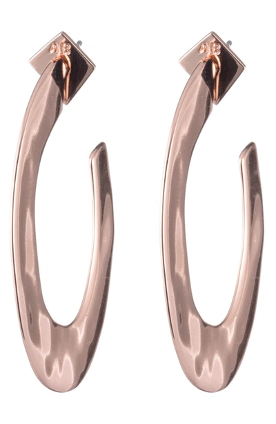 Shop Alexis Bittar Liquid Metal Orbit Hoop Earrings In Crystal/ Gold