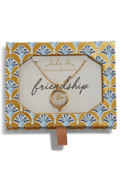 Shop Lulu Dk X Kristina Schulman Friendship Shaker Pendant Necklace In Gold
