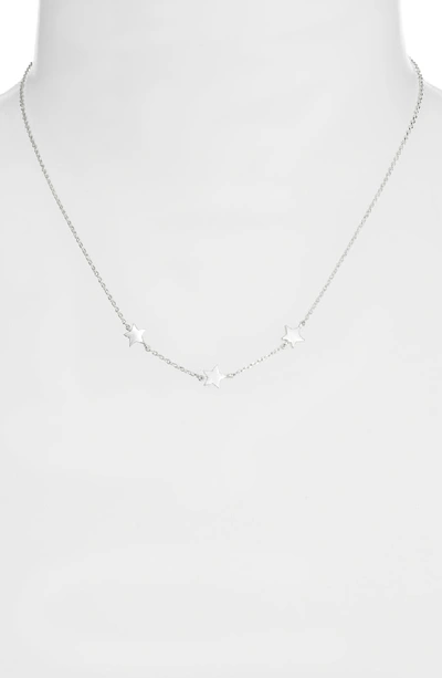 Shop Estella Bartlett Three Star Charm Necklace In Silver