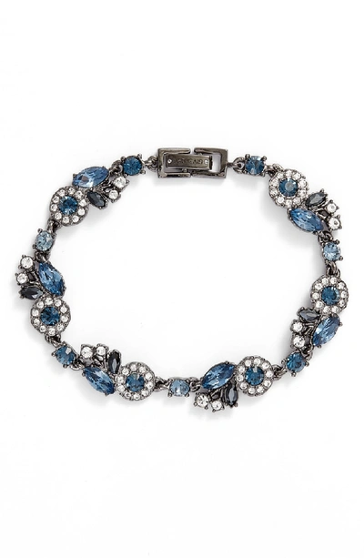 Shop Givenchy Crystal Bracelet In Blue/ Hematite