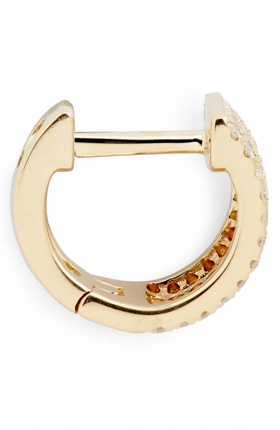Shop Ef Collection Jumbo Diamond Huggie Earrings In Yellow Gold/ Diamond