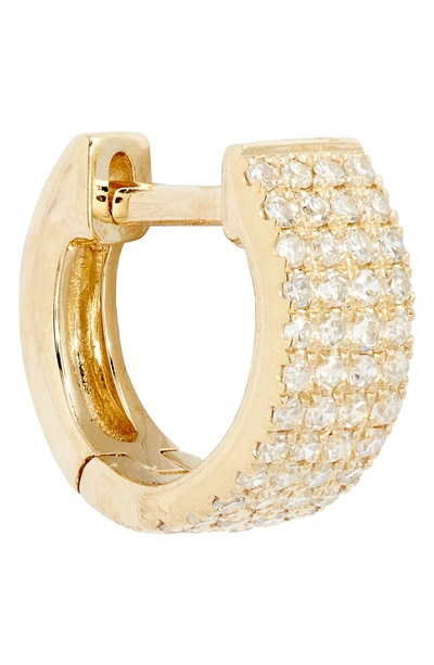 Shop Ef Collection Jumbo Diamond Huggie Earrings In Yellow Gold/ Diamond