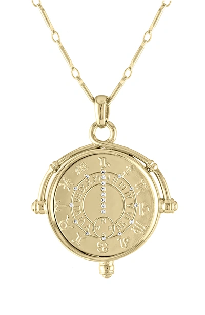 Shop Lulu Dk Zodiac Pendant Necklace In Gold