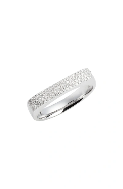 Shop Ef Collection Jumbo Diamond Bar Ring In White Gold