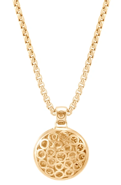 Shop John Hardy Dot Moon Diamond Pave Pendant Necklace In Gold/ Diamond